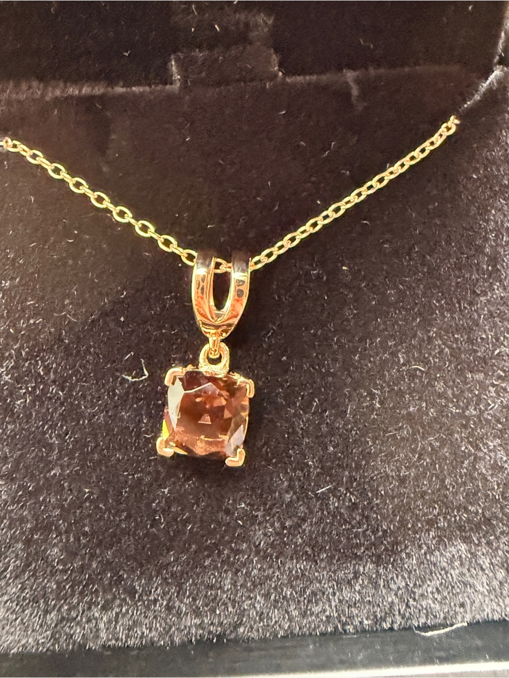 Authentic Le Vian Rose Gold chocolate quartz Pendant Necklace New